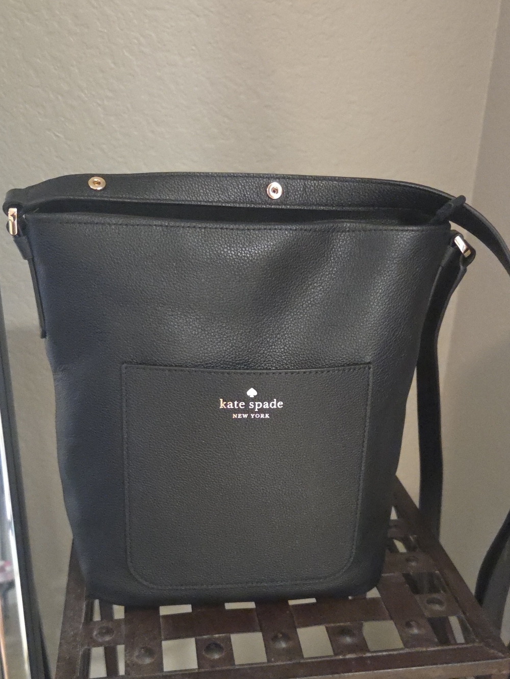Kate Spade Black Pebbled Leather Crossbody Bag - Picture 2 of 6